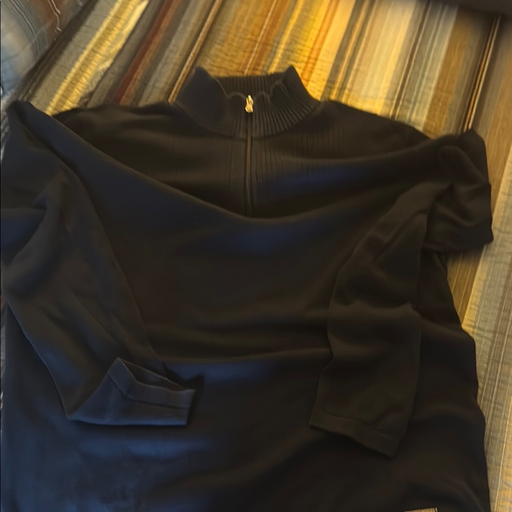Michael Kors Navy Half-Zip Sweater